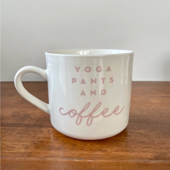 YOGA PANTS AND COFFEE 16oz Stoneware Coffee Cup Mug by Opalhouse - Picture 4 of 7